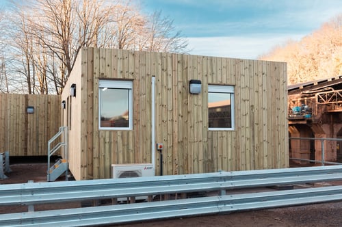 Construction far right corner