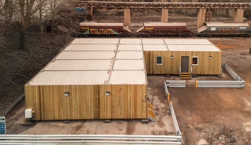 Construction wide view close